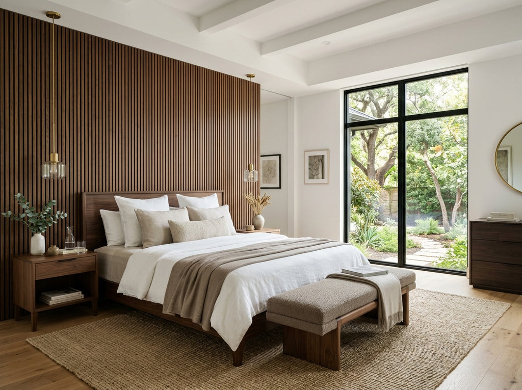Broadmoor XL Walnut Acoustic Wall Panel — 270 × 110 cm